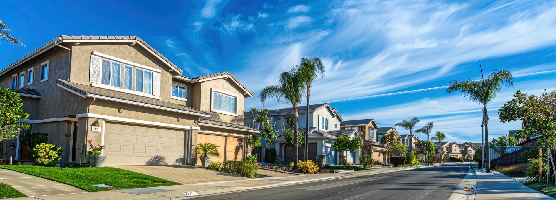 Spacious modern home in Temecula, CA with a well-maintained yard and scenic views.