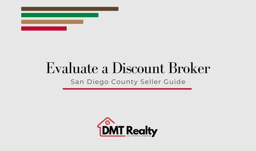 San Diego County home seller evaluating discount real estate broker options