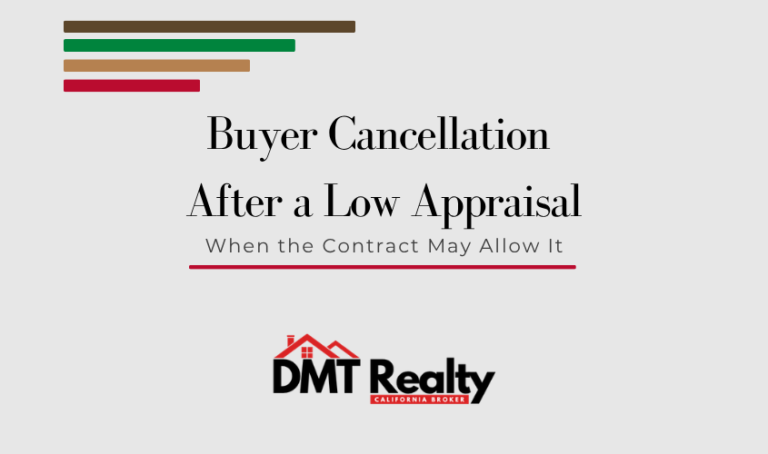 Can a buyer cancel if the home appraisal is low? Seller reviewing appraisal terms.