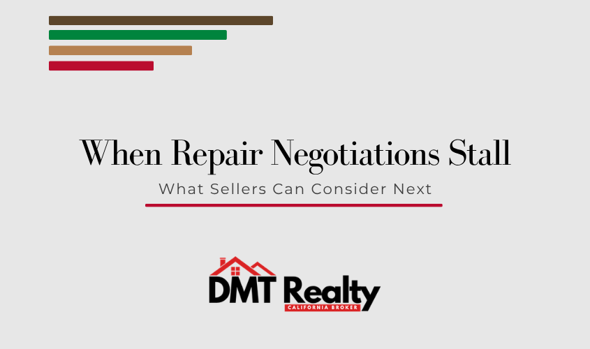 What happens if the buyer and seller cannot agree on repairs? Seller reviewing negotiation options.